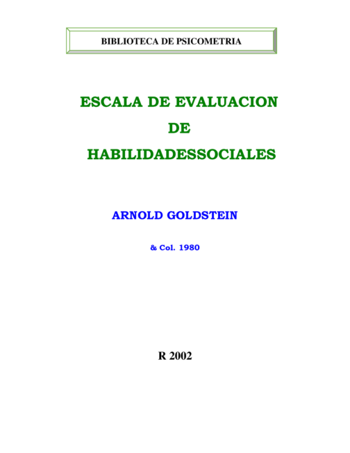 732. CUESTIONARIO de Habilidades sociales