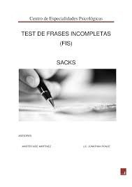 841. SACKS - FRASES INCOMPLETAS - ADULTOS + SOFTWARE